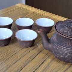 中国　煎茶器（急須、茶碗6客）