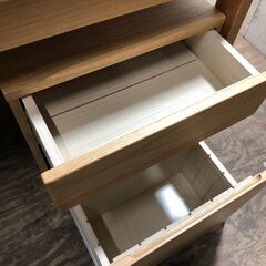 3/27 終 MUJI 無印良品 デスク3点セット オーク無垢材 デスク 袖机 チェア PC 学習机 菊TK