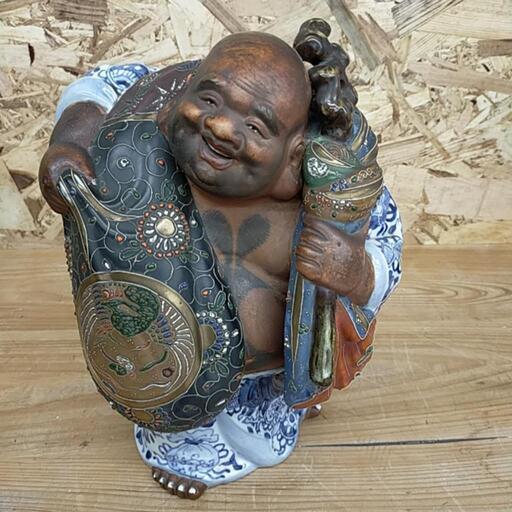 陶器置物　伝統工芸　縁起物　九谷　※155017