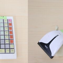 【ヤ取終了4/20】≪W869ジ-②≫ 通電OK NEC/エヌイーシー ツインポス一式 5500Ci/PWPY221W03 ドロア/キーボード/レシートプリンタ等 レジスタ 現状品/難あり