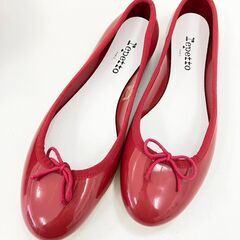 未使用】レペット Repetto レインシューズ 赤 25.0㎝