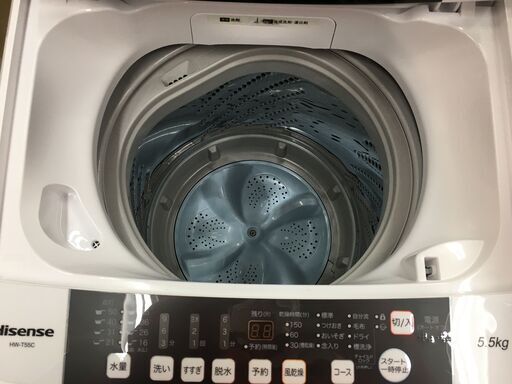 ハイセンス　HW-T55C　洗濯機 中古品 5.5kg　2020年製