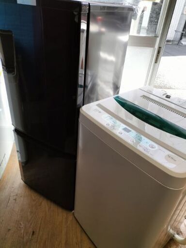 新生活応援企画その①ミツビシ（MITSUBISHI）MR-P15A-B系 2ドア冷凍冷蔵庫 146L 2017年製 ・ヤマダ電気　YWM-T45A1 全自動洗濯機 4.5K 2017年製 2点セット！！