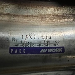 Work SCHWERT SW2 18インチ 7.5jj 114.3 5穴 2本セット