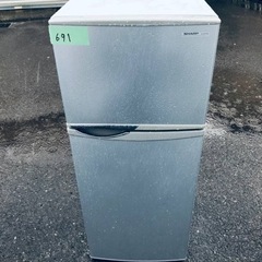 691番 シャープ✨冷凍冷蔵庫✨SJ-H12W-S‼️