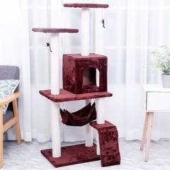 ［新品］猫タワー　キャットタワー　茶色　組み立て式