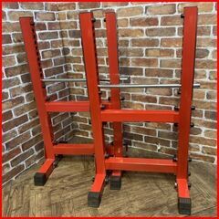 ④ 状態良好 ファイティングロード/FIGHTING ROAD フラットインクラインベンチ－ＴRUST+セーフティガード－TRUST+ラバープレート60Kg+バーベルWシャフト 1本＋バーベルシャフト 1本+ダンベルシャフト 2本 手渡し希望/自社配送可能（配送エリアについてお問い合わせください）