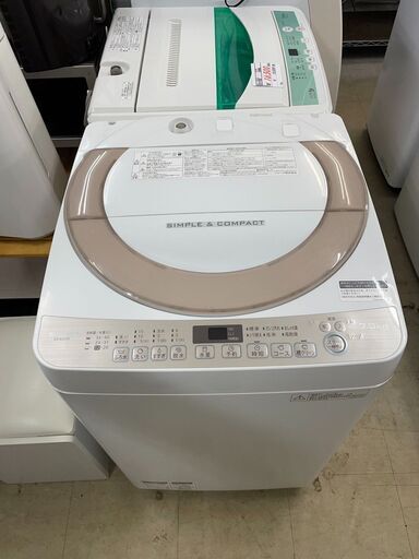 洗濯機　No.6013　シャープ　2017年製　7kg　ES-KS70T　【リサイクルショップどりーむ荒田店】