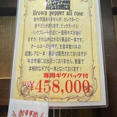 ① 函館・北斗市近郊 直接取引限定 フリーダム オールローズ テレキャスター フルホロウボディ エレキギター 楽器