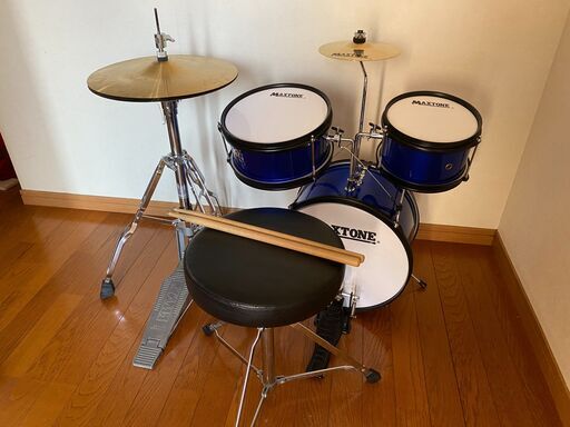 MAXTONE 子供用ドラムセット・TAMAサイズ加工ハイハット・スローン付！