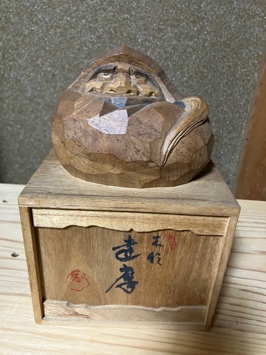古美術品 木彫り達磨 skyprint.id