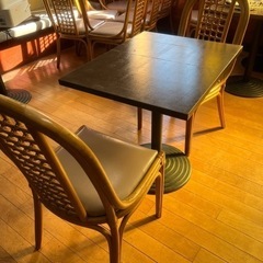 飲食店】テーブル&イス 7セット【業務用】