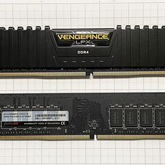 DDR4メモリ32GB（16GBｘ２枚）、動作確認済み