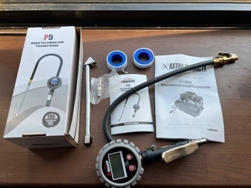 アストロプロダクツ 6Lエアーコンプレッサー&電源延長コード10m&エアゲージ 車･バイク用空気入れ