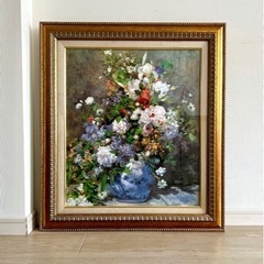 名画「花瓶の花」ルノワール　10号フレーム 美品　額　アートパネ...