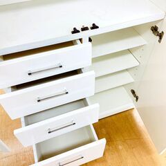 12/9ニトリ 食器棚 FRVII-Z1 ホワイト 家具