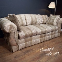 ☑️メル売約済　米輸入90’sUSビンテージ40万トーマスビル高級3人掛けソファー