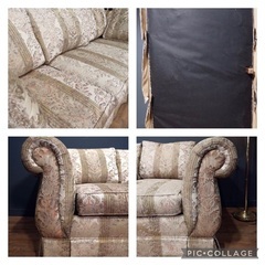 ☑️メル売約済　米輸入90’sUSビンテージ40万トーマスビル高級3人掛けソファー