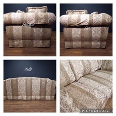 ☑️メル売約済　米輸入90’sUSビンテージ40万トーマスビル高級3人掛けソファー