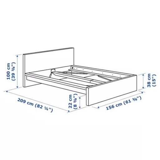 IKEA ダブルベッド　フレームのみ