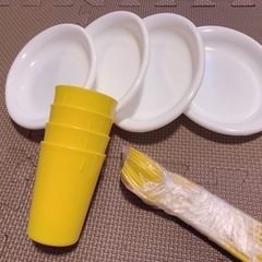 【未使用】キャンプ用カトラリーセット　プラスチック製