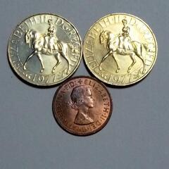 英国 エリザベス2世 白銅貨 コイン ブリティッシュ アンティーク