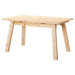 【受け渡し決定】IKEA ダイニングテーブル（無垢）