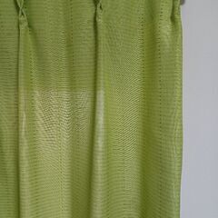 カーテン緑色　100x200cm 4枚