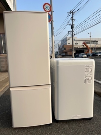 福岡市配送設置無料　高年式国産メーカー　21年製冷蔵庫,22年製洗濯機セット