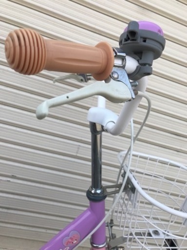 16インチ　ぼんぼんりぼん　子供用自転車補助輪付き