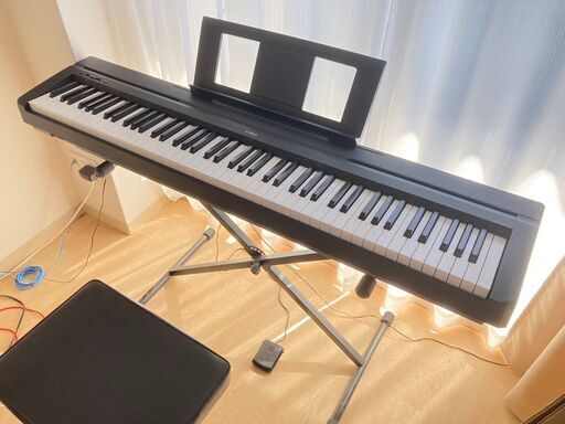 YAMAHA P-45B 電子ピアノ 88鍵盤 Xスタンド・Xイス・フットスイッチ