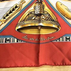 美品 本物 HERMES エルメス カレ90 タムタムの音に合わせて Au son du