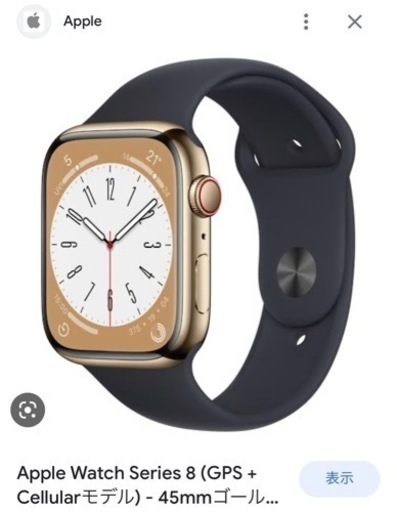 Apple Watch ゴールドステンレススチール 45mm セルラーモデル 3／16 ...