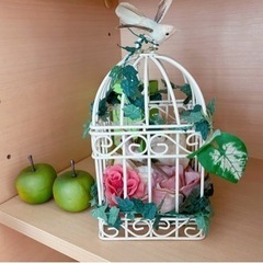 【3点セット】鳥かご&りんごの装飾品