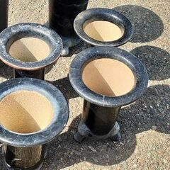 F】蘭鉢 11個 まとめ売り サイズ大小17㎝～27㎝ ブラック 黒