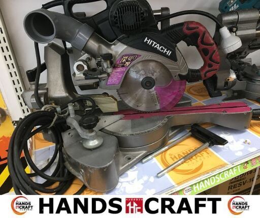 日立　C7RSC　スライドマルノコ　1個刃190ｍｍ(180～190ｍｍ)　ライト付き　レーザー無　中古品　【ハンズクラフト宜野湾店】