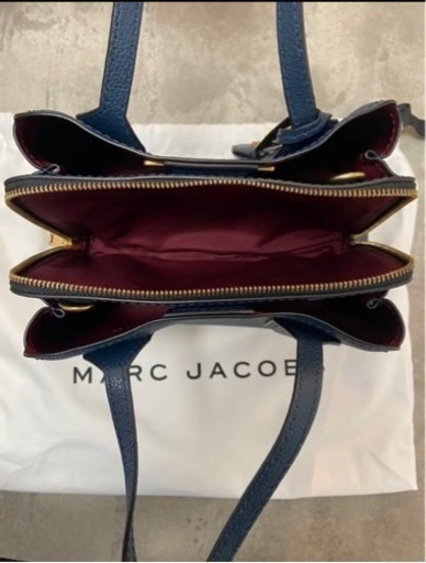 【美品・値下げ可】MARC JACOBS マークジェイコブス　2wayレザーバッグ　ブルー　定価59800円