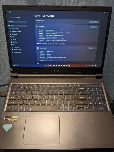 ゲーミングPC acer aspier 7 RYZEN5 GTX 1650 ノートPC