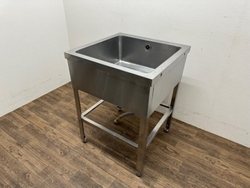 業務用　ステンレス　１槽シンク流し台　店舗　飲食店　厨房　W６００ｘＤ６００ＸＨ８００ｍｍ