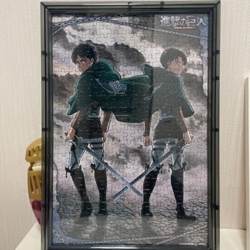 完成品 額付き 進撃の巨人 モザイクアートジグソーパズル 希少