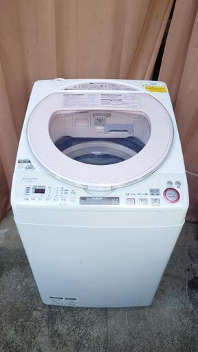 【状態良】シャープ 全自動洗濯乾燥機 8kg サイクロン洗浄 プラズマクラスター 洗濯機