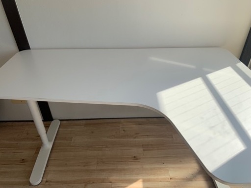 IKEA ベカント 白 L字デスク テーブル