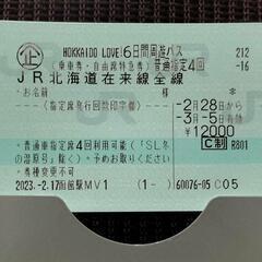 HOKKAIDO LOVE! 6日間周遊パス　3/17～3/20...