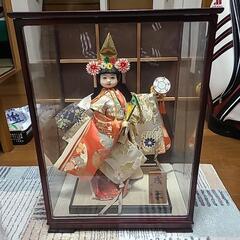 【23日処分】日本人形　ひな人形　舞踏人形　浅妻　ガラスケース