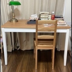 3.22まで IKEA テーブル lerhamn（椅子、本棚をプ...