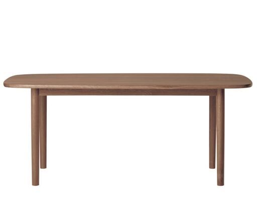 取引中　無印良品　ダイニングテーブル　無垢材テーブル・楕円・ウォールナット材・幅１８０ｃｍ幅１８０×奥行９０×高さ７２ｃｍ