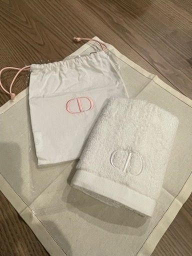 【未使用】Christian Dior ディオール ノベルティ　フェイスタオル ポーチ