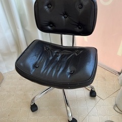 無料　Francfranc 椅子　黒レザーオフィス椅子　在宅ワークに