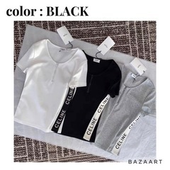 ポロシャツ ニット素材 半袖 Lサイズ BLACK