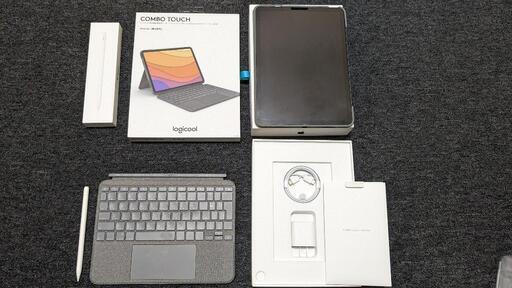 3/1810時頃まで【本体のみ可】iPad air 第4世代 256GB Wi-Fi+Cellularモデル スペースグレー(IMEI:356768111653079) ApplePencil第2世代 LogicoolCOMBO Touch